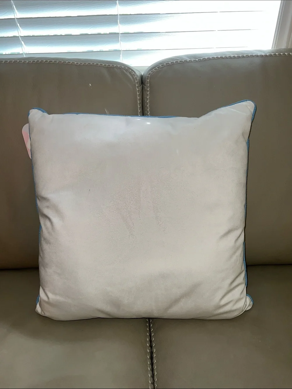 Let's Go Girls White Decorative Throw Pillow with Pink Surfboard